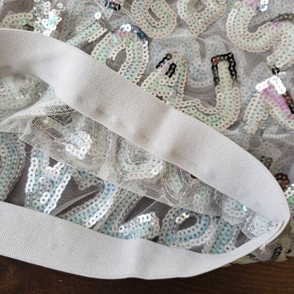 Silver Pink Sequin Letter Mesh Skirt Crop Top from Monster High Wardrobe - Picture 12 of 12